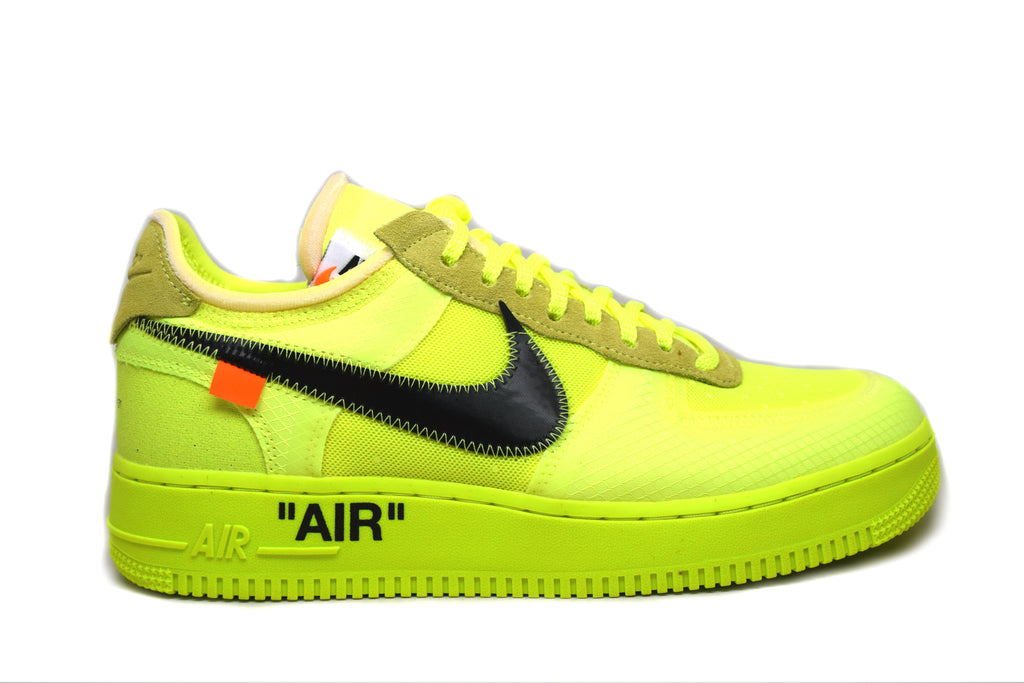  Nike Mens The 10 Air Force 1 Low AO4606 700 Off-White Volt -  Size 4