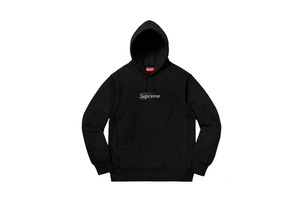 SUPREME BOX LOGO HOODIE GREY SIZE M FW19