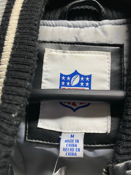 Vintage NFL Oakland Raiders Football Leather Jacket Sz Medium