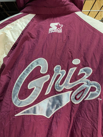 Vintage Starter University Of Montana Grizzlies Football Team Jacket Sz Medium