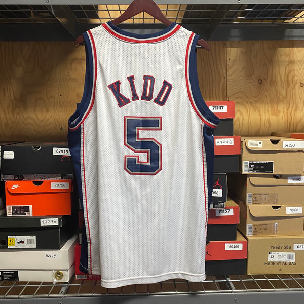 Vintage Nike NBA New Jersey NETS Jason Kidd Sewn Jersey Sz 3X Gray