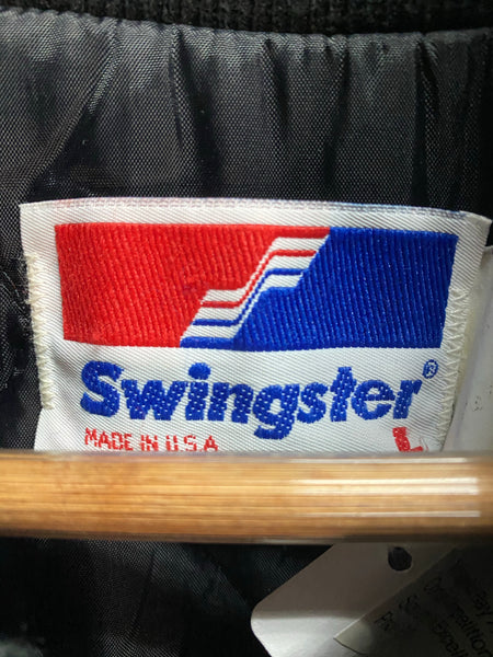 Vintage BUD Bay Area Black Comedy Competition Swingster Jacket Sz Large