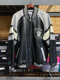 Vintage NFL Oakland Raiders Football Leather Jacket Sz Medium