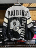 Vintage NFL Oakland Raiders Football Leather Jacket Sz Medium